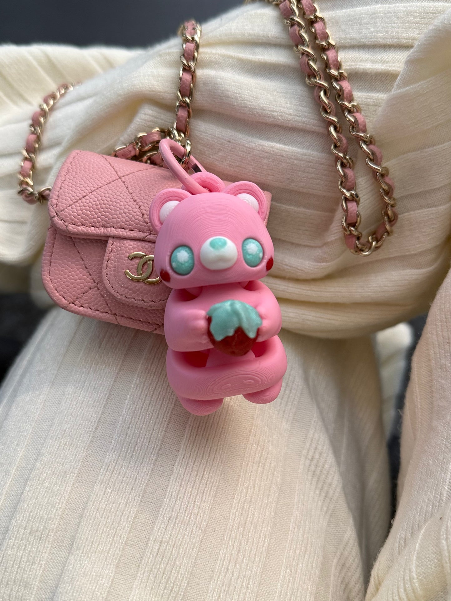 3D printed articulated cute Bear Keychain