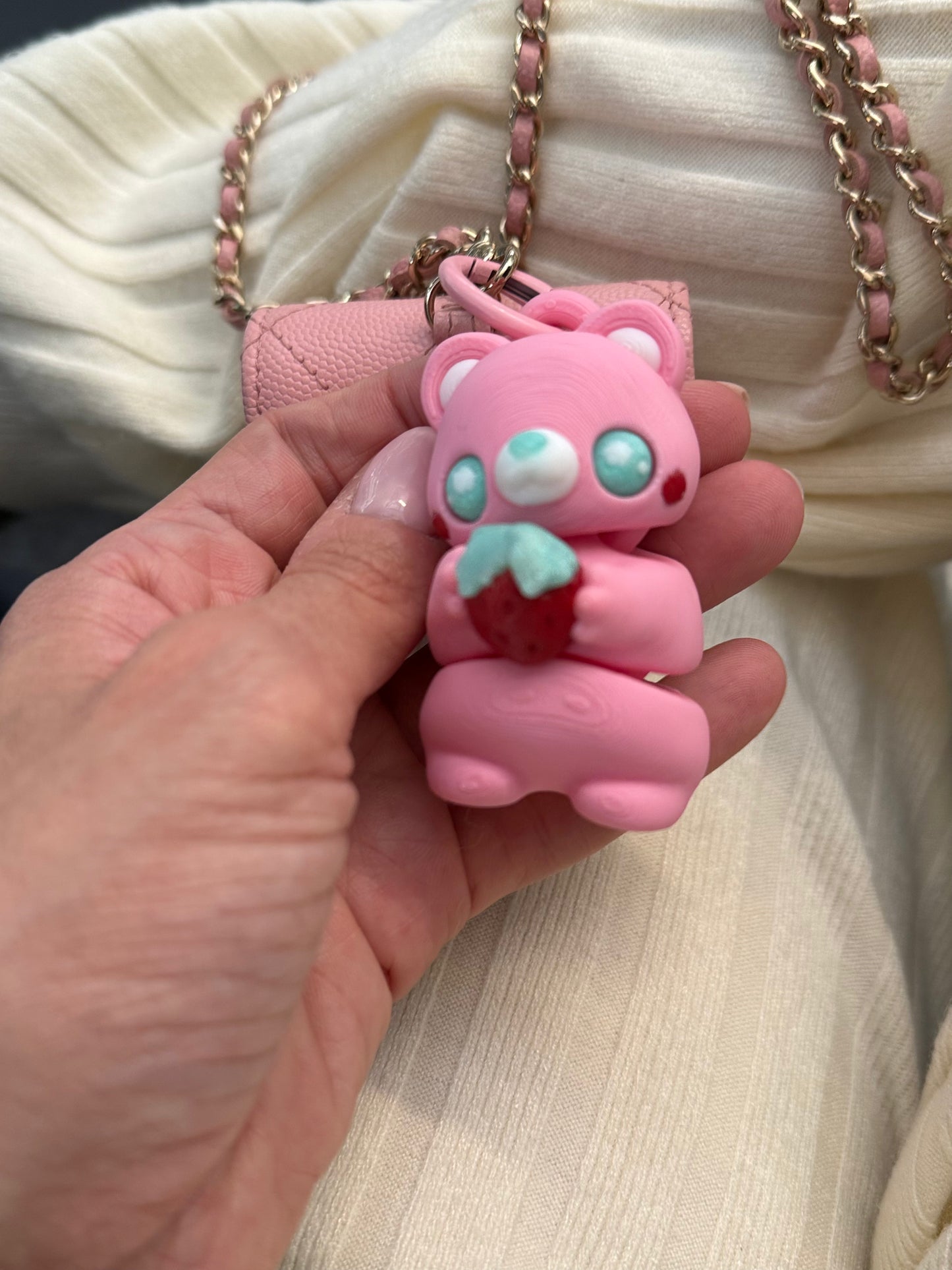 3D printed articulated cute Bear Keychain