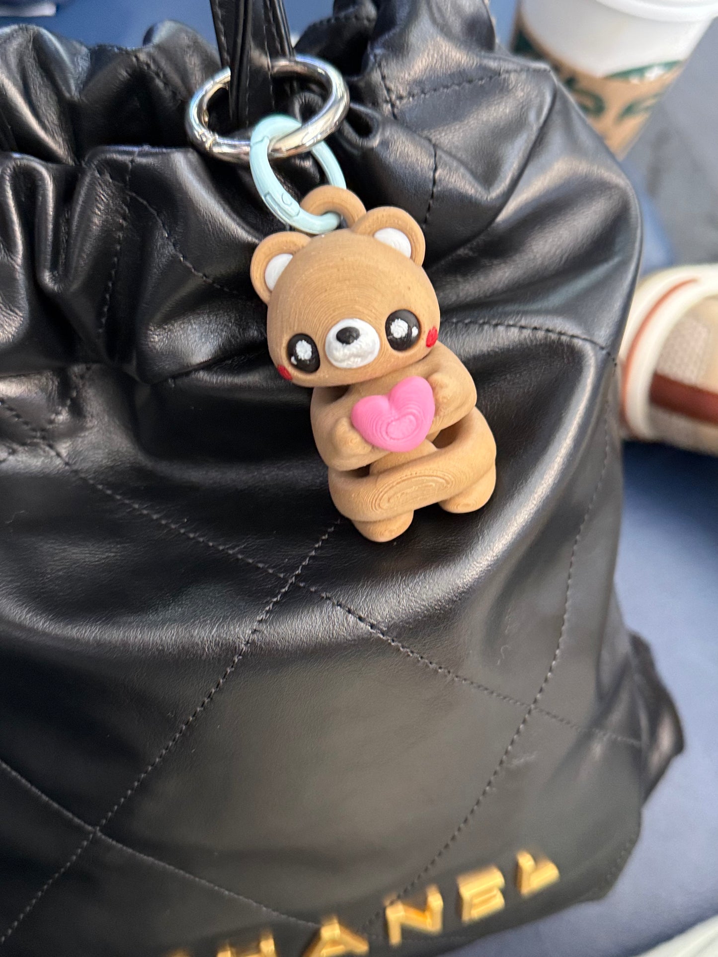 3D printed articulated cute Bear Keychain