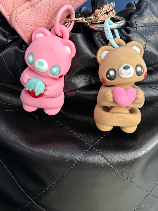 3D printed articulated cute Bear Keychain